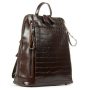 Сумка Шкіряна Жіноча Рюкзак ALEX RAI 8629 brown croco