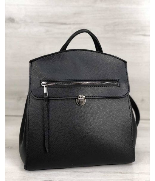 Молодежный сумка-рюкзак Дэнис черного цвета WeLassie
