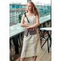 Набор женских кожаных сумок Mini поясная/кроссбоди темно-бежевый - BN-BAG-38-beige BlankNote