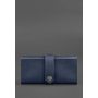Шкіряне жіноче портмоне 3.0 темно-синє - BN-PM-3-navy-blue BlankNote