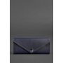 Жіночий шкіряний гаманець Керрі 1.0 темно-синій - BN-W-1-navy-blue BlankNote