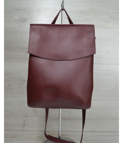 Молодіжний сумка-рюкзак бордового кольору WeLassie
